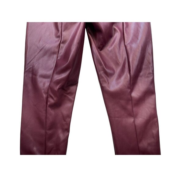 Sofia Jeans By Sofia Vergara Rosa Jegging Size 4 Burgundy Faux Leather - Picture 11 of 12